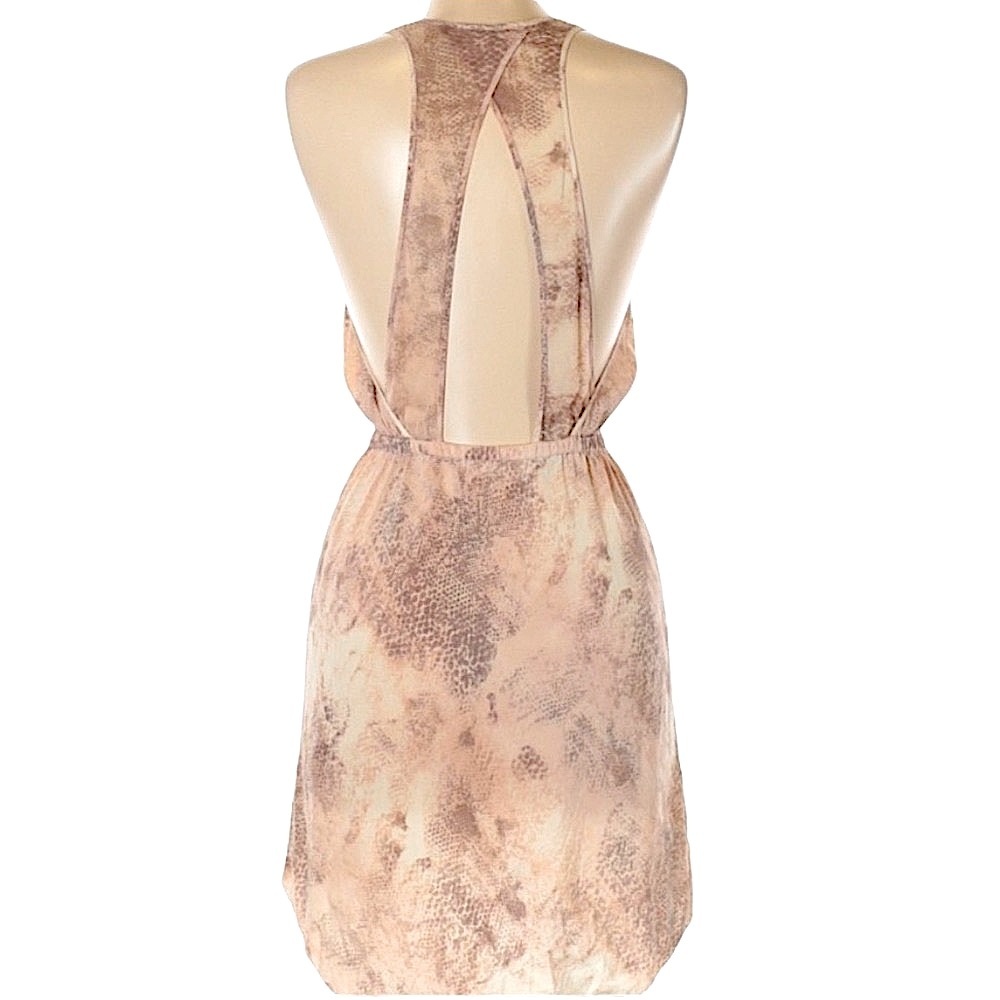Aritzia Wilfred Silk Snakeskin Print Dress Size Small - Picture 6 of 12